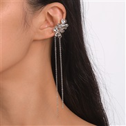 ( White K)E samll flowers  brief chain tassel long style earrings Earring woman