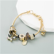 ( black)Korean styleins wind fashion newDIY Alloy bangle beautiful butterfly crystal woman bracelet