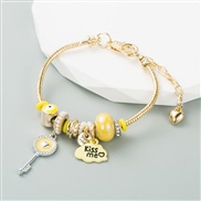 ( blue) fashion new style Alloy bangle creative key crystal beads high bracelet