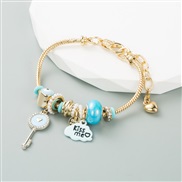 ( yellow) fashion new style Alloy bangle creative key crystal beads high bracelet