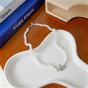 (X863 7)summer style fashion Japan and Korea wind Pearl pendant beads chain multilayer chain style diamond clavicle cha