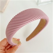 ( Pink )Korea retro pure color Cloth Headband high samll Headband all-PurposeR