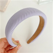 (purple )Korea retro pure color Cloth Headband high samll Headband all-PurposeR