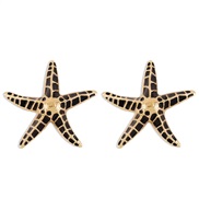 ( black)E occidental style  geometry Alloy enamel Earring starfish wind earrings woman