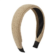 ( khaki)F Bohemian style weave Headband  width retro handmade fashion personality surface Headband woman