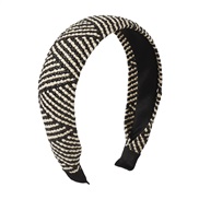 ( Black  white)F Bohemian style weave Headband  width retro handmade fashion personality surface Headband woman