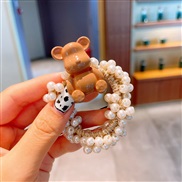 (1 ) color cartoon rabbit samll Korean style lovely leather head Pearl circle head rope head