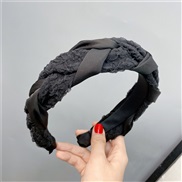 ( black)Korea twisted Headbandins brief surface pure color Headband head buckle