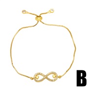 (B)occidental style retro trend bracelet woman ins samll brief diamond geometry love braceletbrj