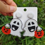 occidental style earrings  cartoon beads head earring ornament