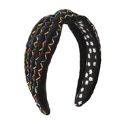 ( black)F occidental style velvet handmade Headband  pure color width sweet retro resin Headband woman