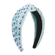 ( blue)F occidental style velvet handmade Headband  pure color width sweet retro resin Headband woman