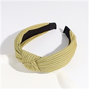 ( green 2)occidental style pure color Headband width knitting Headband all-Purpose