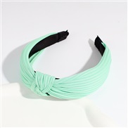 ( green 4)occidental style pure color Headband width knitting Headband all-Purpose