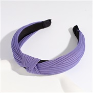 (purple)occidental style pure color Headband width knitting Headband all-Purpose