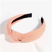 ( Pink 5)occidental style pure color Headband width knitting Headband all-Purpose