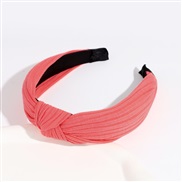 ( Pink 6)occidental style pure color Headband width knitting Headband all-Purpose