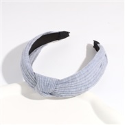 (Ligh  gray)occidental style pure color Headband width knitting Headband all-Purpose