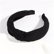 ( black)occidental style pure color Headband width knitting Headband all-Purpose