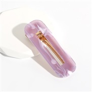 ( square purple) Acrylic hair clip woman sweet Acetate sheet