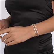 ( Gold)occidental style brief  claw chain fully-jewelled chain personality temperament bracelet samll punk wind
