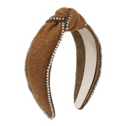 ( brown)F occidental style  woollen Rhinestone bag creative Headband wind retro Headband woman