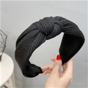 ( black)autumn Winter medium woolen Headband pure color woman Headband brief