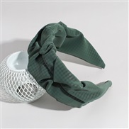 ( green)occidental stylePU cortex Headband Stripe pure color width brief Headband Cloth
