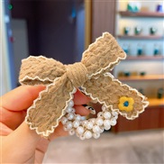 ( 8 coffeeg butterfly )children Pearl head rope color cartoon woman leather samll girl bow circle leather