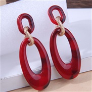 fashion concise Oval Modeling temperament ear stud