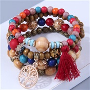 fashion concise Bohemia multilayer beads noble wind temperament elasticity bracelet