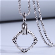 fashion trend retro concise ring personality long necklace sweater chain man necklace