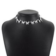 ( White K)wind retro chain  sweet velvet butterfly necklace brief splice style