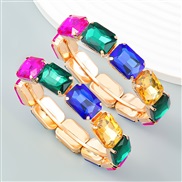 ( Color)earrings super claw chain series square glass diamond circle occidental style exaggerating earrings woman Earri