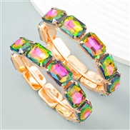 (color )earrings super claw chain series square glass diamond circle occidental style exaggerating earrings woman arring
