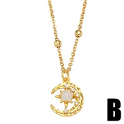 (B) occidental style  color zircon necklace pendantnkb