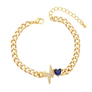( blue)creative personality love bracelet womanins fashion samll brief loversbrh