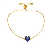 ( blue)love zircon bracelet woman  occidental styleins samll high brief heart-shaped braceletbrh