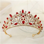 ( red)occidental style bride crown Rhinestone head hollow wedding