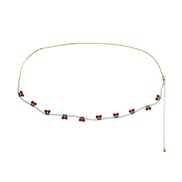 ( Gold)occidental style  ethnic style cherry imitate Pearlins chain beads woman