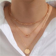 (NZjinse) occidental style pendant woman necklace three removable three layer Metal woman chain