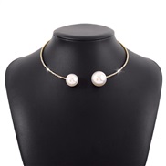 ( Gold+White Diamond ) elegant retro fully-jewelled chain  romantic Pearl necklace temperament geometry