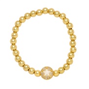 ( white)occidental style samll brief gold beads bracelet  diamond star Five-pointed star elasticitybrh