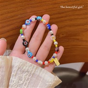 (S) samll high creative candy colors flowers bracelet woman sweet small fresh beads