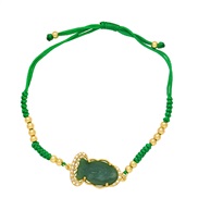 (green ) bracelet  personality color crystal rope bracelet womanbrj
