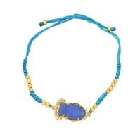 ( blue) bracelet  personality color crystal rope bracelet womanbrj