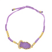 (purple) bracelet  personality color crystal rope bracelet womanbrj