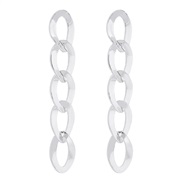 ( White K)E occidental style personality exaggerating long style earrings  surface chain retro wind fashion geometry ea