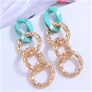 occidental style fashion Metal gold concise circle personality temperament ear stud