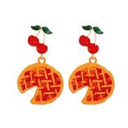 fruits color cherry Pomegranate earring woman earrings personality woman ear stud occidental style exaggerating